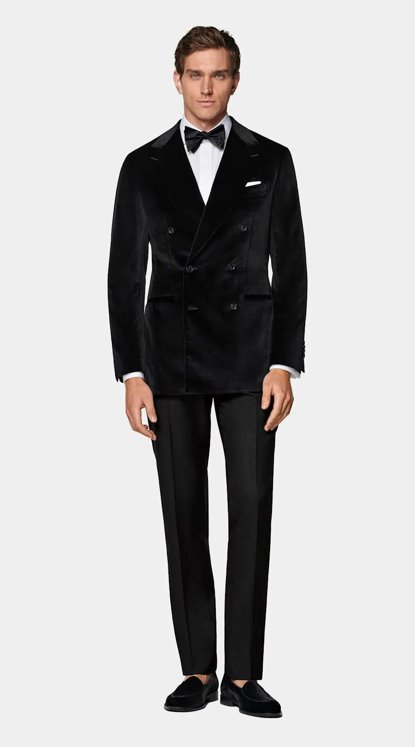 Black Tailored Fit Havana Dinner Jacket