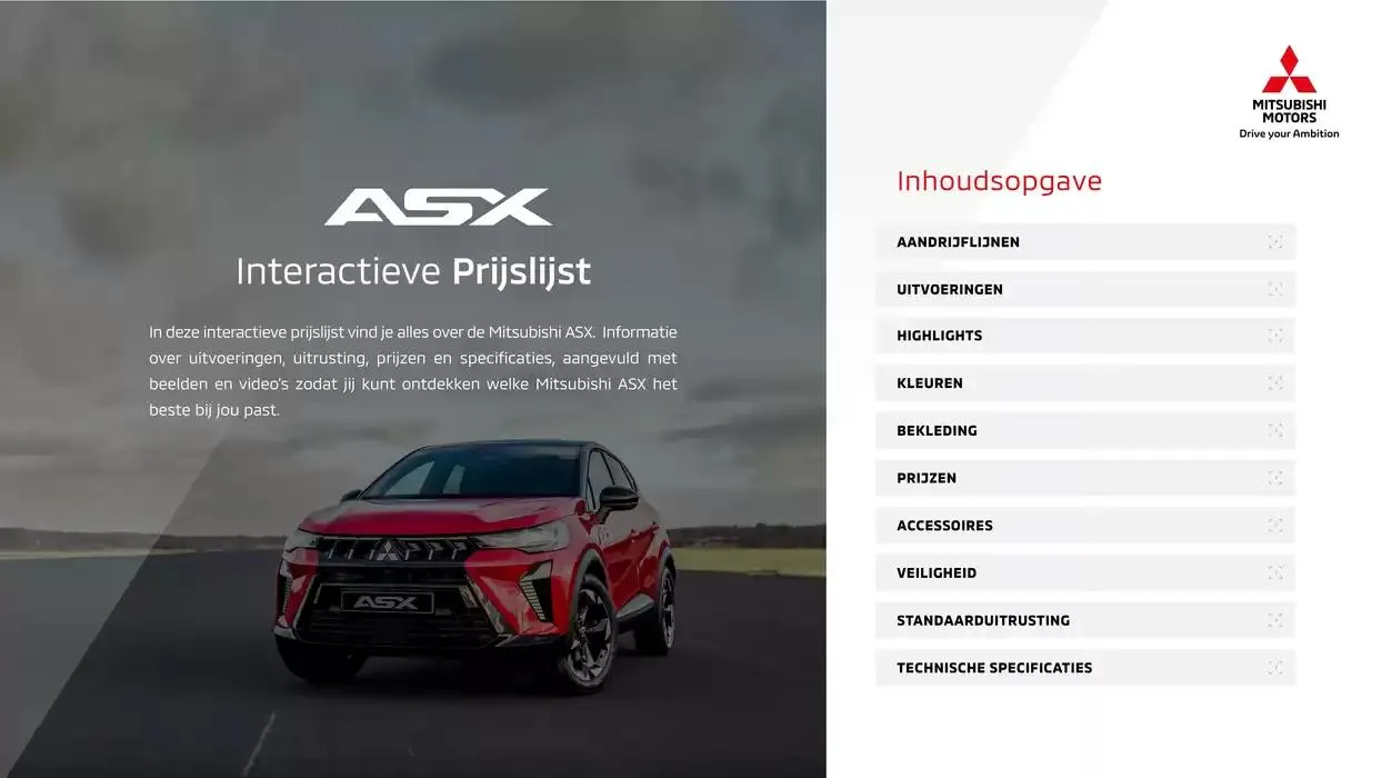 Mitsubishi Asx van 1 januari tot 1 januari 2026 - Folder pagina 2