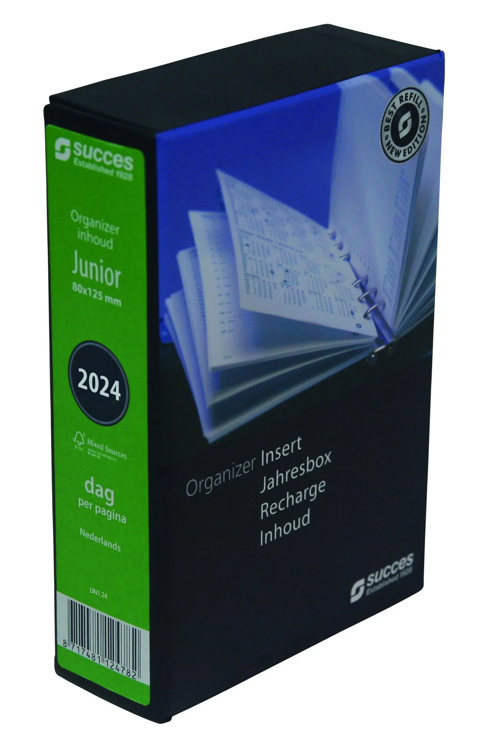 Succes Junior Interieur Agendavulling Dagoverzicht 125 × 80 mm Wit