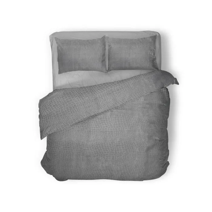 Elegance Dekbedovertrek Embossed Snake - anthracite