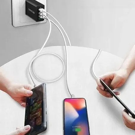 2-PACK USB Oplader met 4 Poorten