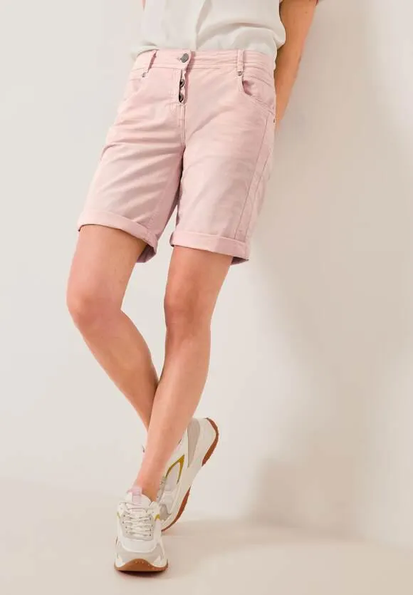 Loose fit short met stretch