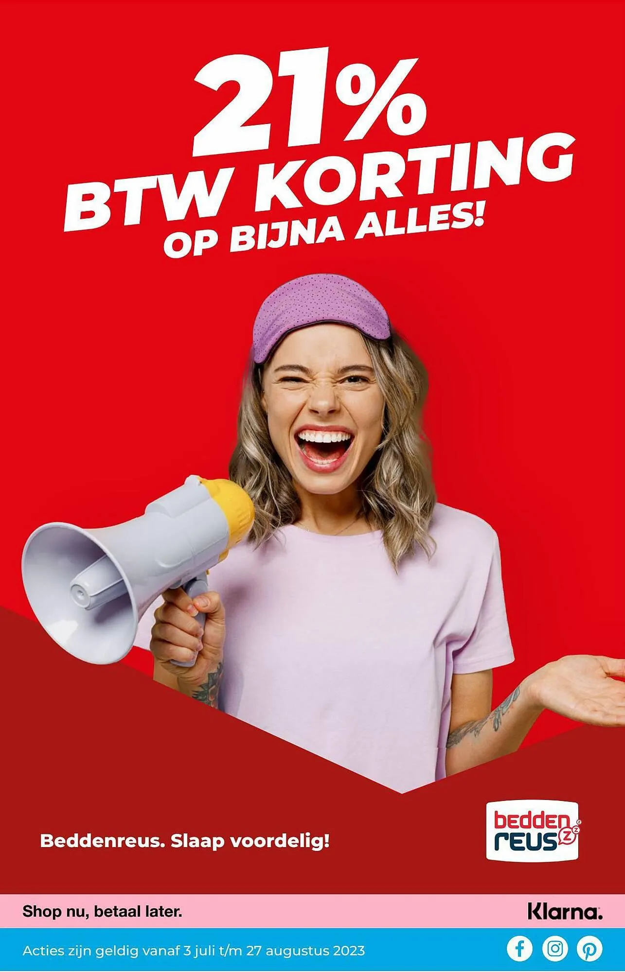 Beddenreus folder van 3 juli tot 27 augustus 2023 - Folder pagina 1