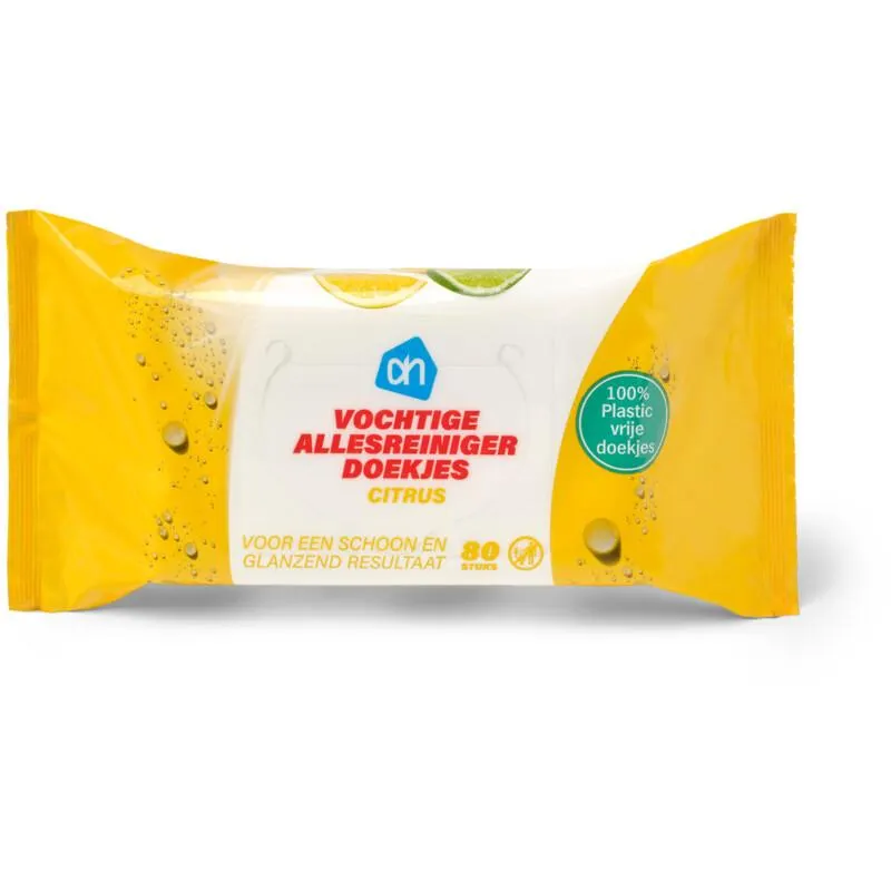 AH Vochtige allesreiniger doekjes citrus