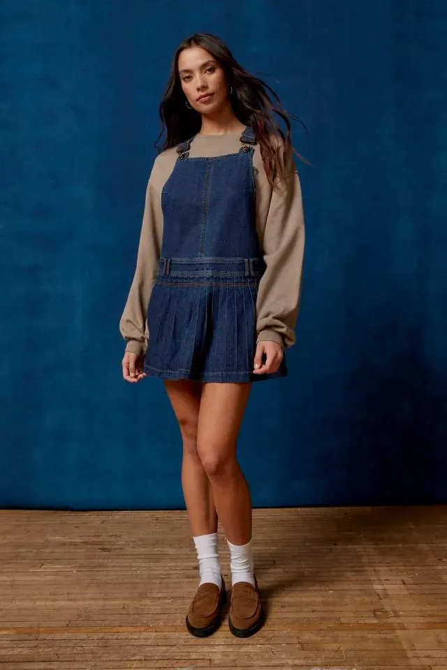 BDG Natalia Denim Overall Mini Dress