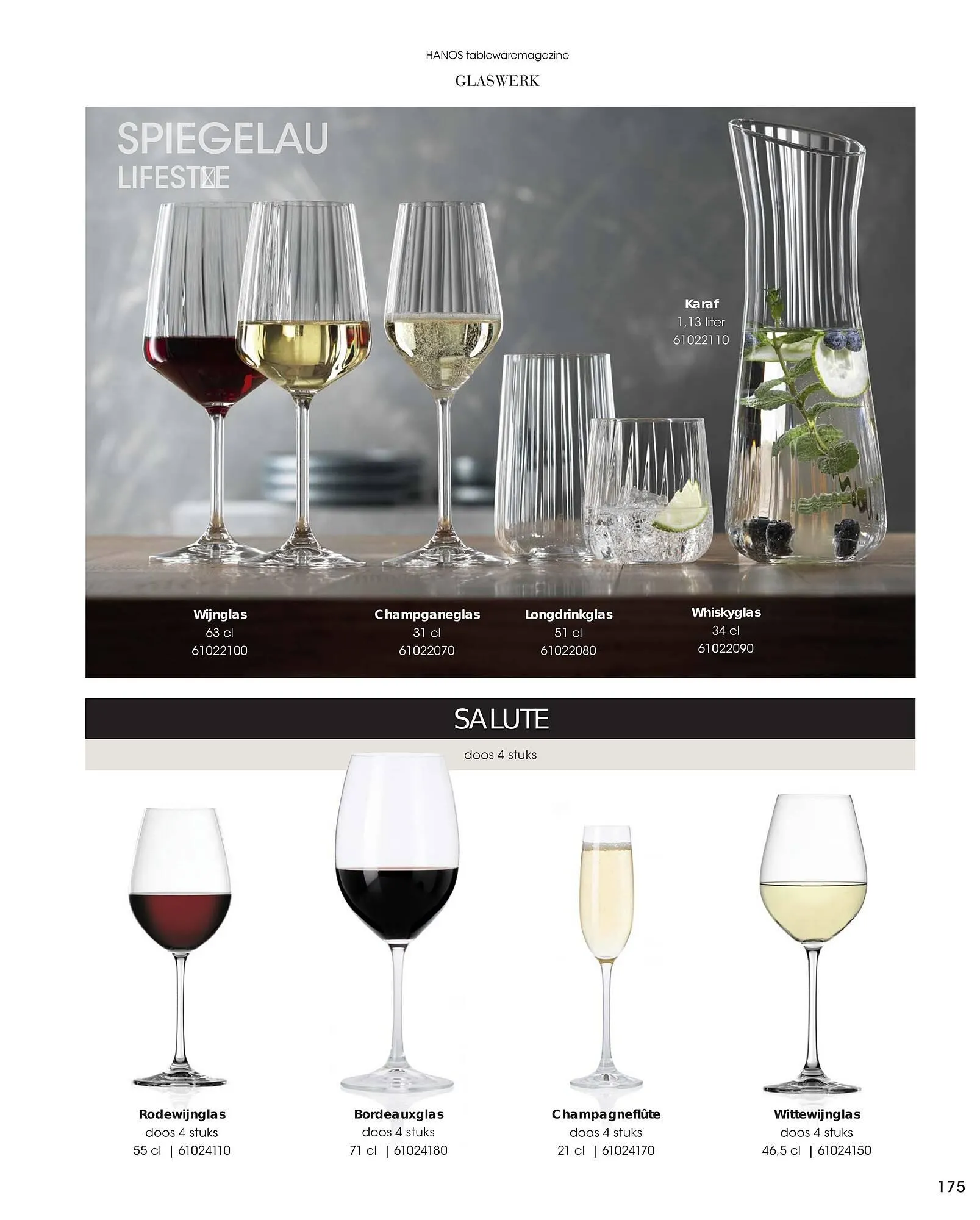 HANOS Tableware Magazine 2023-2024 van 1 januari tot 30 april 2024 - Folder pagina 175