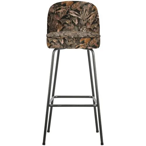 WOOOD barkruk Vogue - Polyester - Bouguet Zwart - 103x50x55
