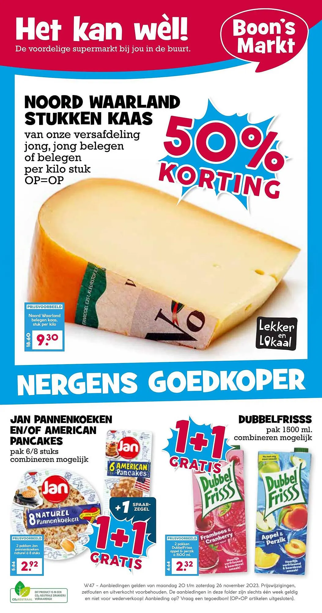 Boon`s Markt folder van 20 november tot 26 november 2023 - Folder pagina 1