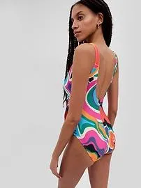 Wrap Front One-Piece Swimsuit