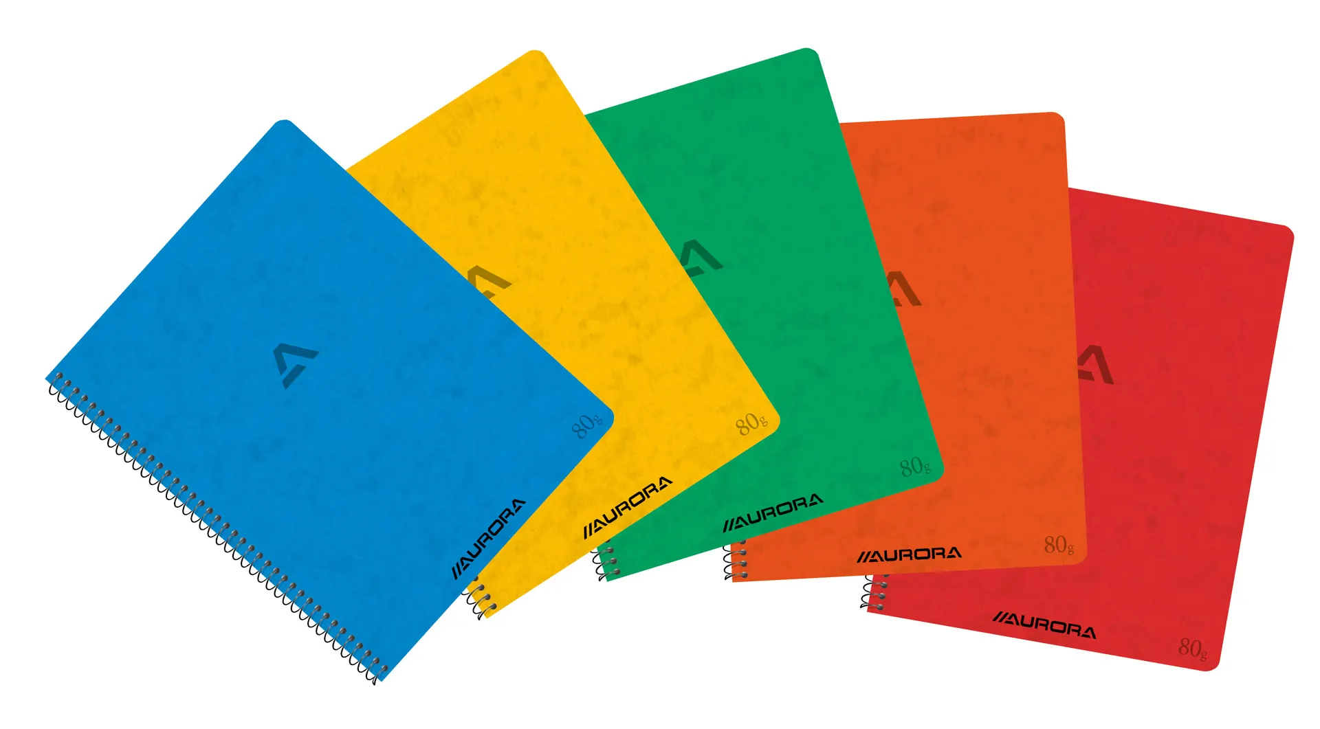 Aurora Spiraalblok 210 x 165 mm Gelinieerd Assorti 120 blz