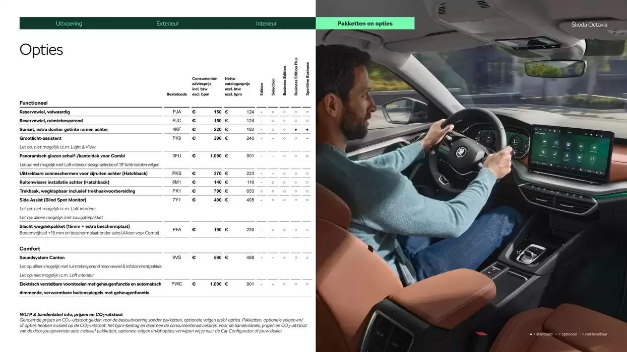 Škoda Octavia (Combi) prijslijst per 6 september 2024 van 22 oktober tot 22 oktober 2025 - Folder pagina 18