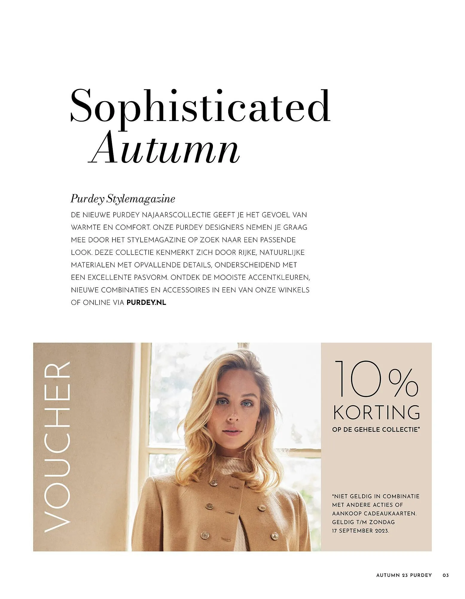 Purdey folder van 1 september tot 30 november 2023 - Folder pagina 3