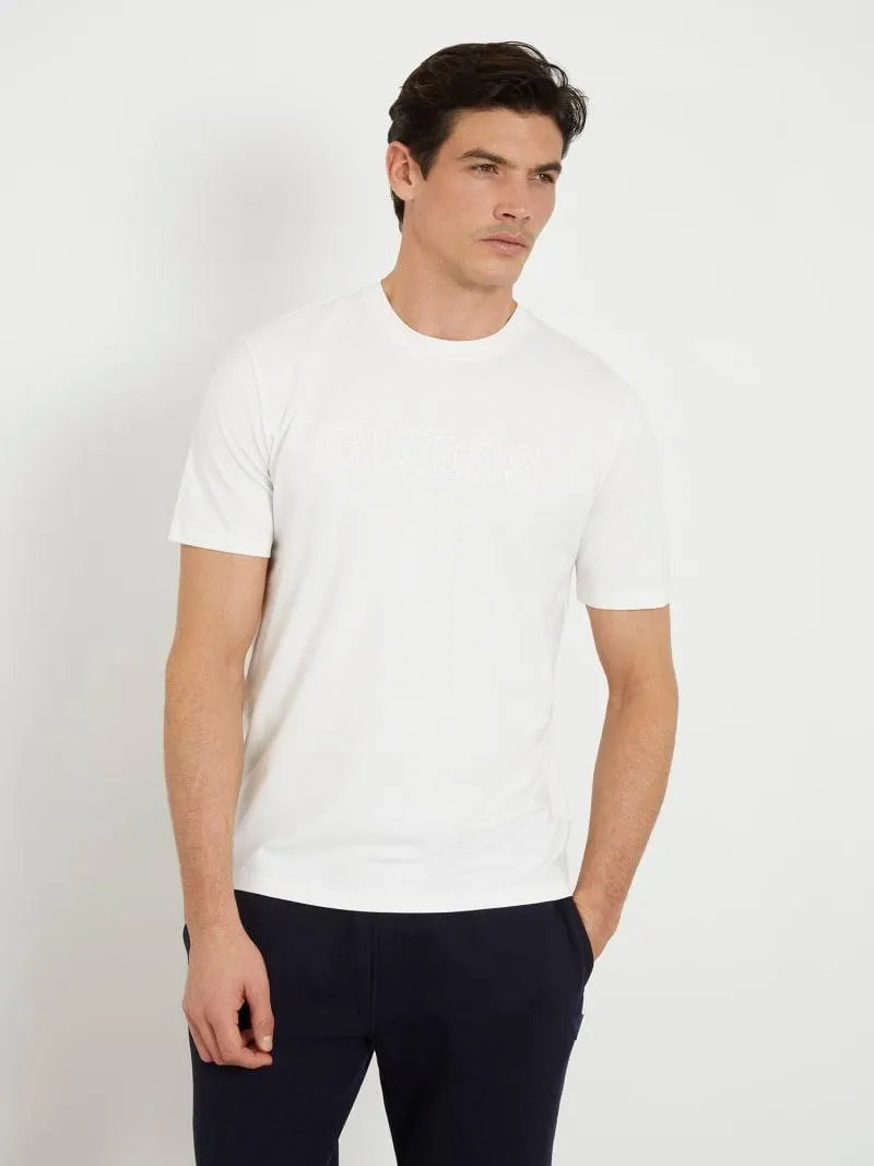 T-shirt met logo op de voorkant