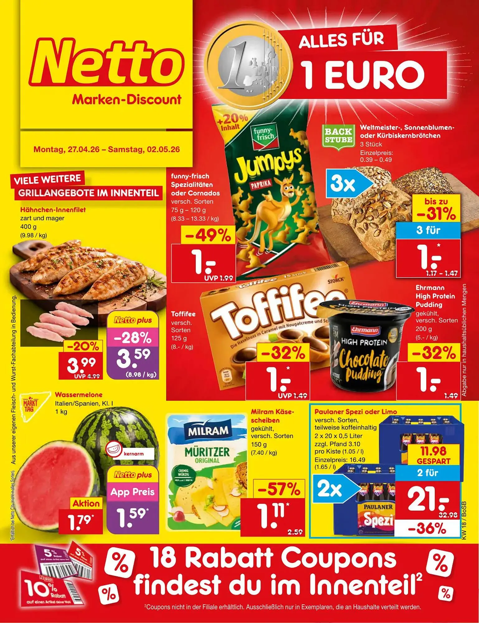 Netto Marken-Discount DE folder van 27 april tot 2 mei 2026 - Folder pagina 1