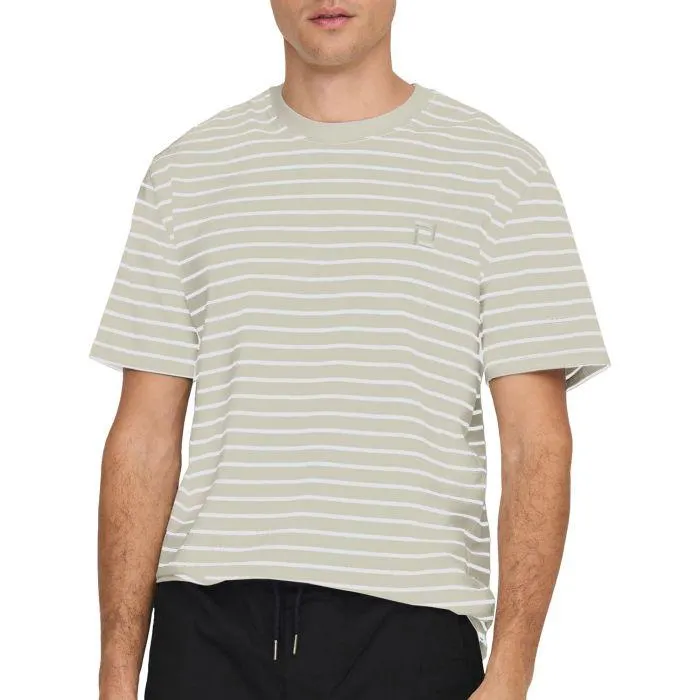 Only & Sons Henry Stripe Shirt Heren