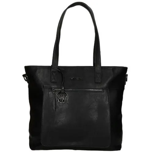 Wimona Laptoptas / Werktas / Schooltas Dames 15 Inch Evelina Zwart