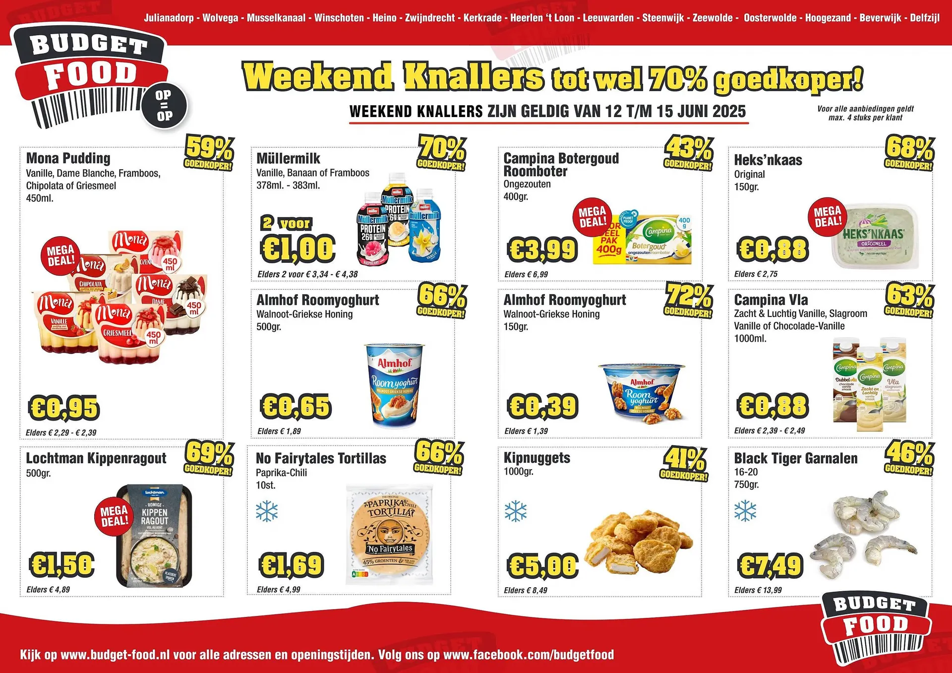 Budget Food folder van 12 juni tot 15 juni 2025 - Folder pagina 1
