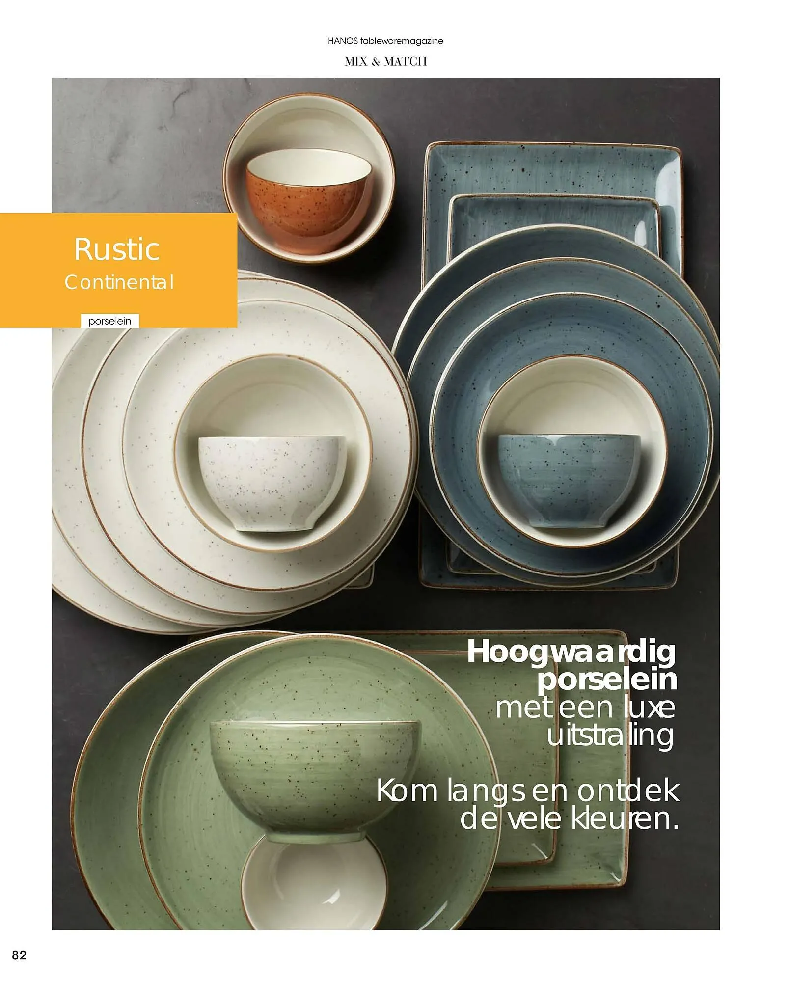 HANOS Tableware Magazine 2023-2024 van 1 januari tot 30 april 2024 - Folder pagina 82