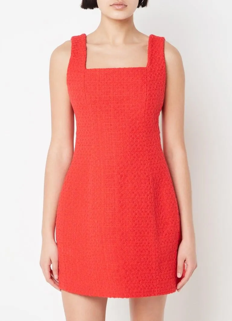Mini jurk met tweed-look