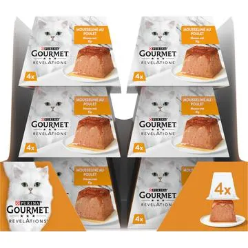 Gourmet Revelations Mousse Kattenvoer nat met Kip 4 x 57g