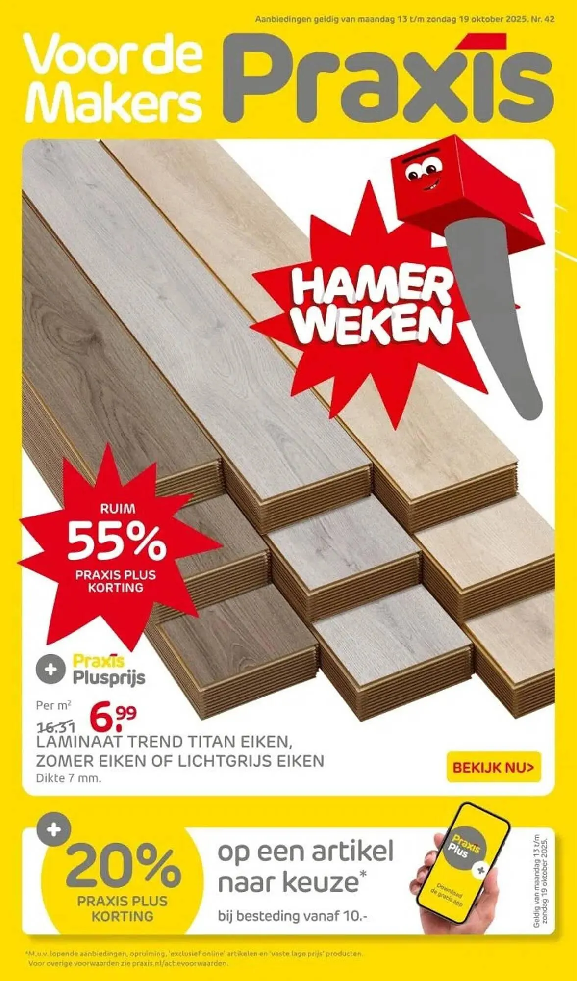 Praxis folder van 13 oktober tot 19 oktober 2025 - Folder pagina 1