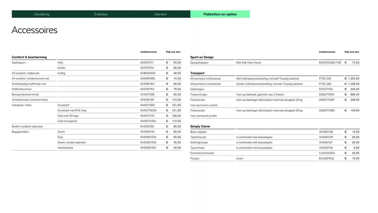 Škoda Fabia prijslijst per 25 november 2024 van 27 november tot 27 november 2025 - Folder pagina 17