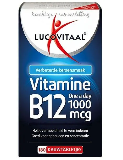 Lucovitaal Vitamine B12 1000mcg 180 kauwtabletten