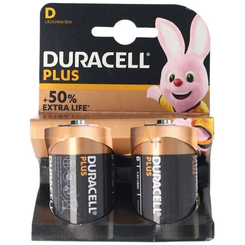 Duracell Plus Wegwerpbatterij D Alkaline
