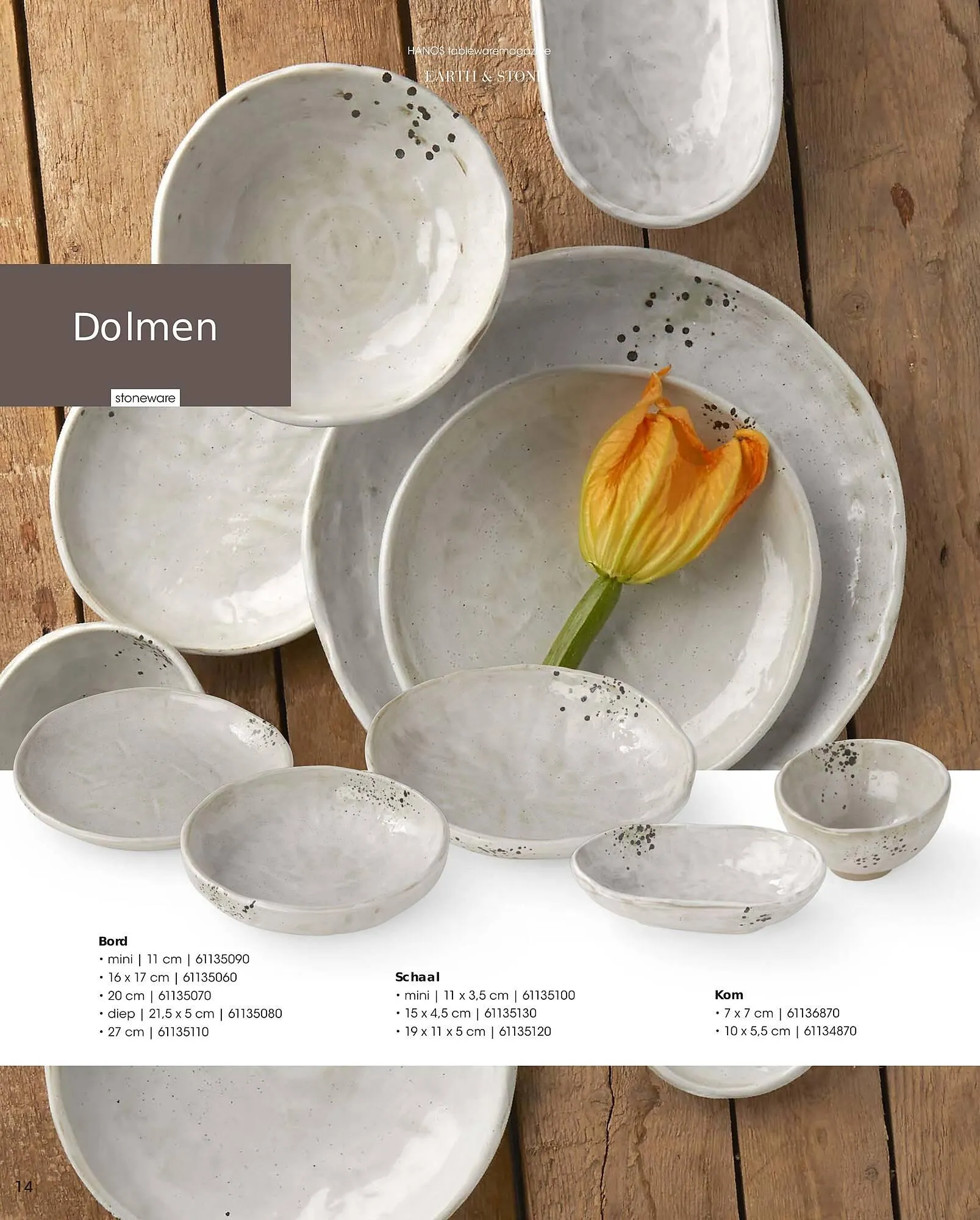 HANOS Tableware Magazine 2023-2024 van 1 januari tot 30 april 2024 - Folder pagina 14