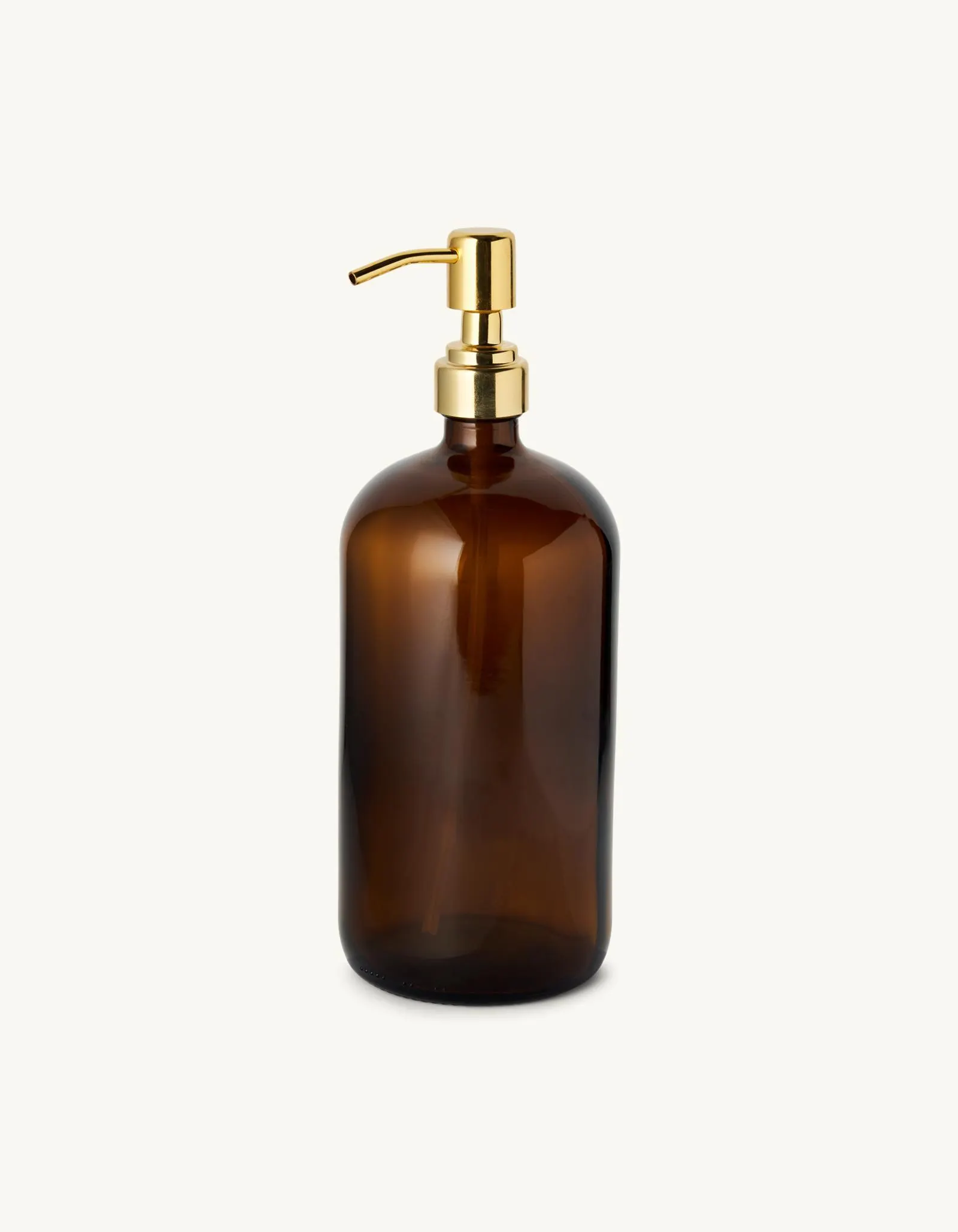 Zeeppomp Glas/metaal. 9 x 26 cm.