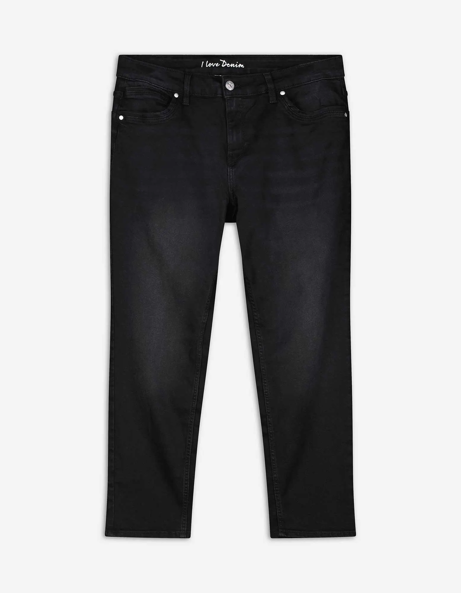 Jeans - Girlfriend fit - zwart