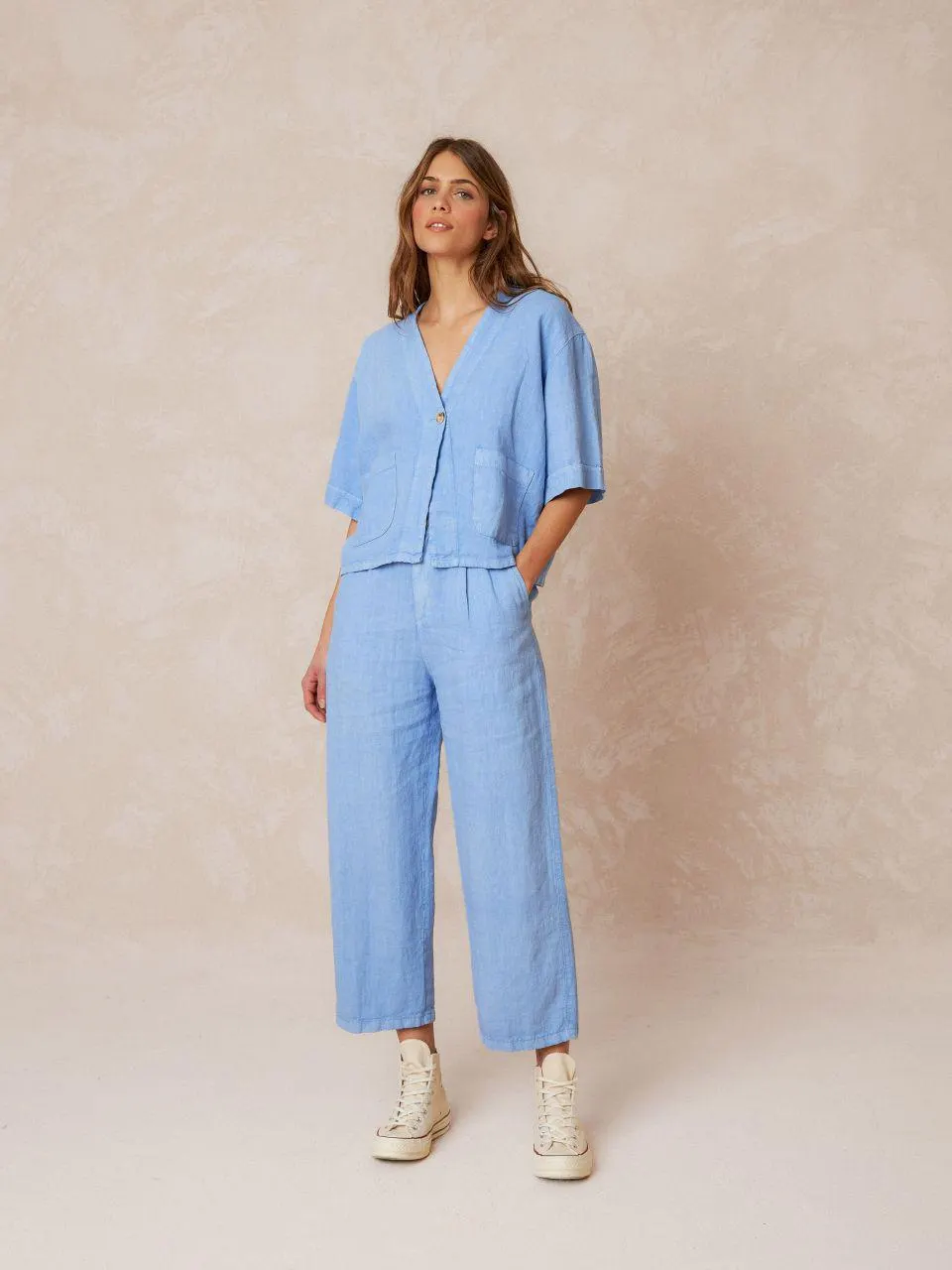 LINEN CROP PANT