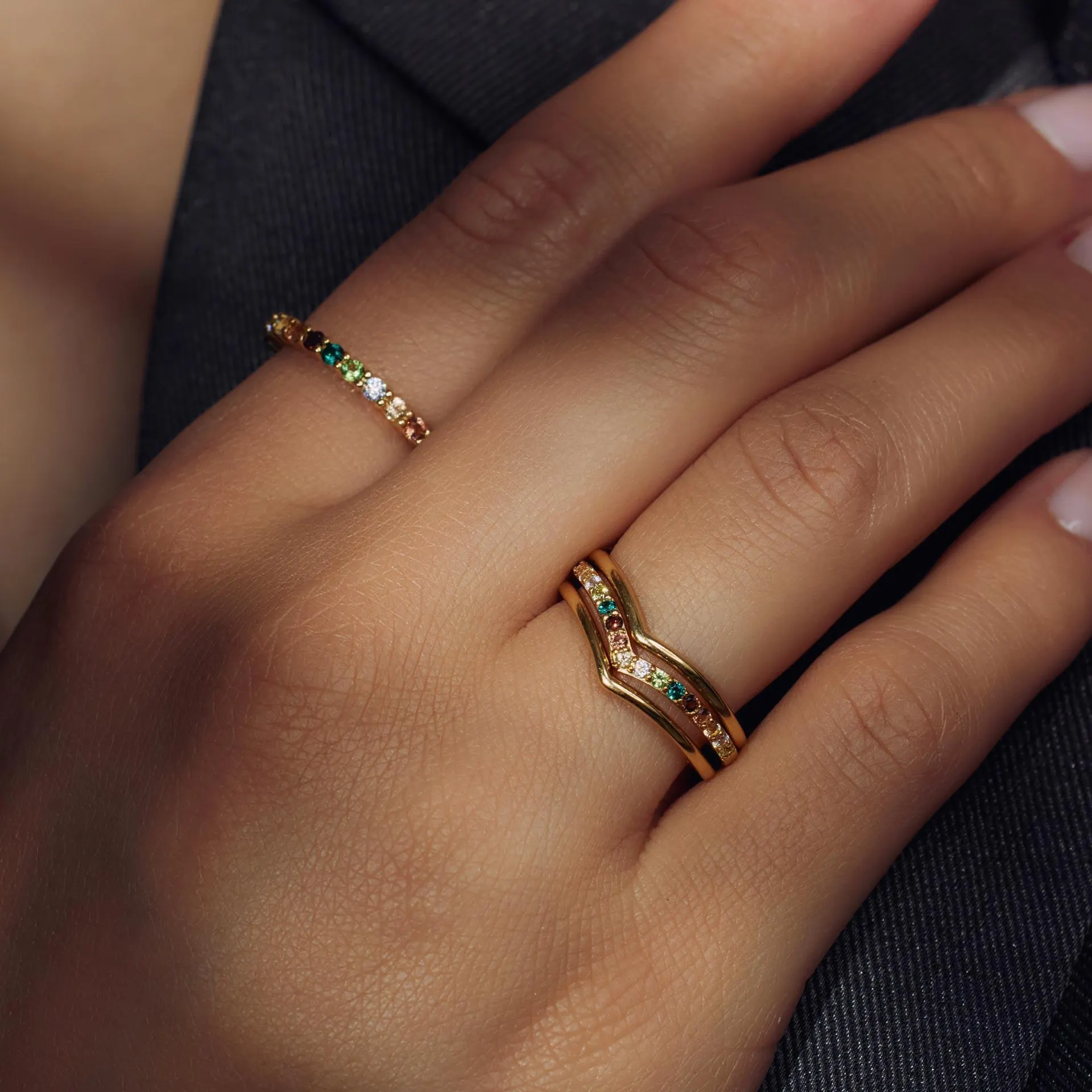 Santa Maria del Fiore 925 sterling zilveren gold plated ringen PDM33032