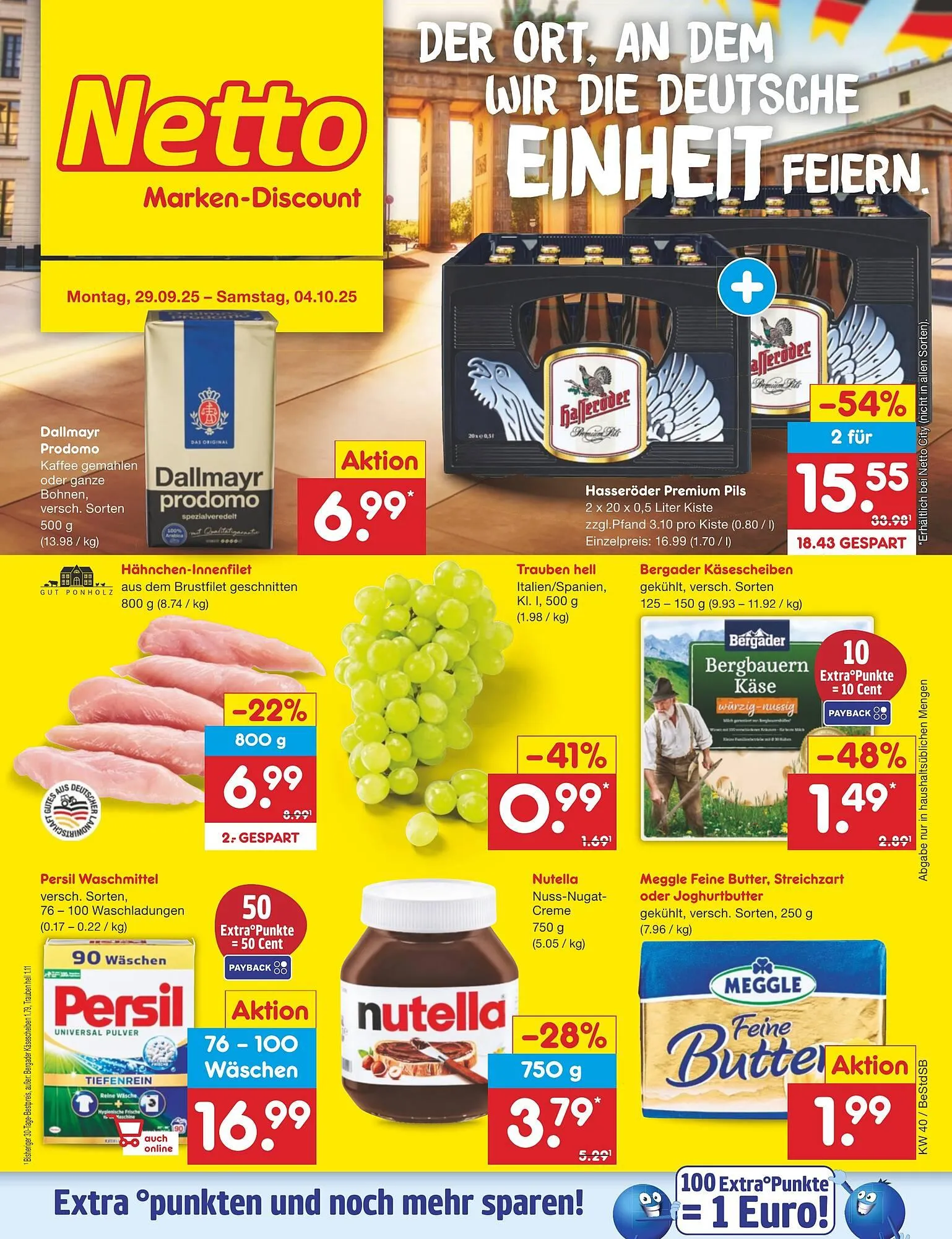 Netto Marken-Discount DE folder van 29 september tot 4 oktober 2025 - Folder pagina 1