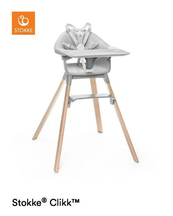 Stokke® Clikk™ Kinderstoel Cloud Grey + GRATIS Kussen