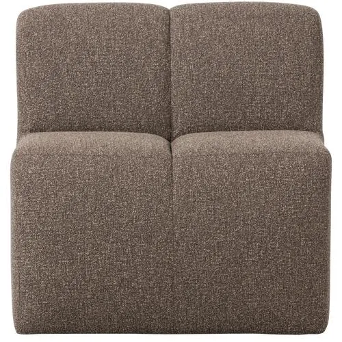 WOOOD eetbankje 84cm met rugleuning Mojo - Bouclé - Bruin Melange