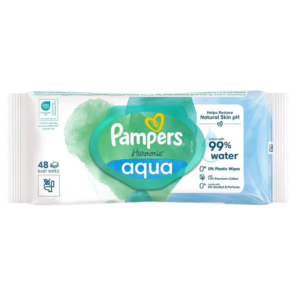 Pampers Harmonie Aqua Babydoekjes, x48