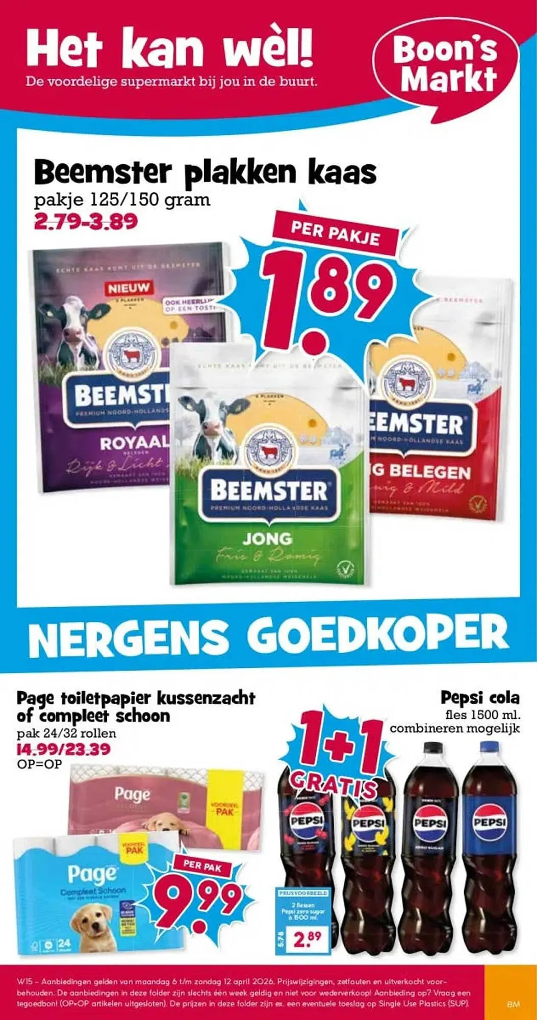 Boon`s Markt folder van 6 april tot 12 april 2026 - Folder pagina 1
