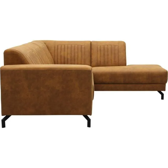 Hoekbank Elia Presley Cognac 2,5 zits + hoek-zit-eiland