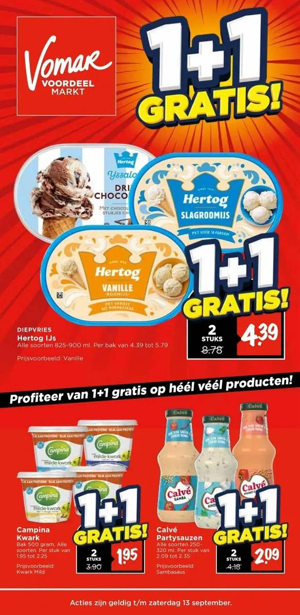 Vomar Voordeelmarkt folder van 11 september tot 13 september 2025 - Folder pagina 1