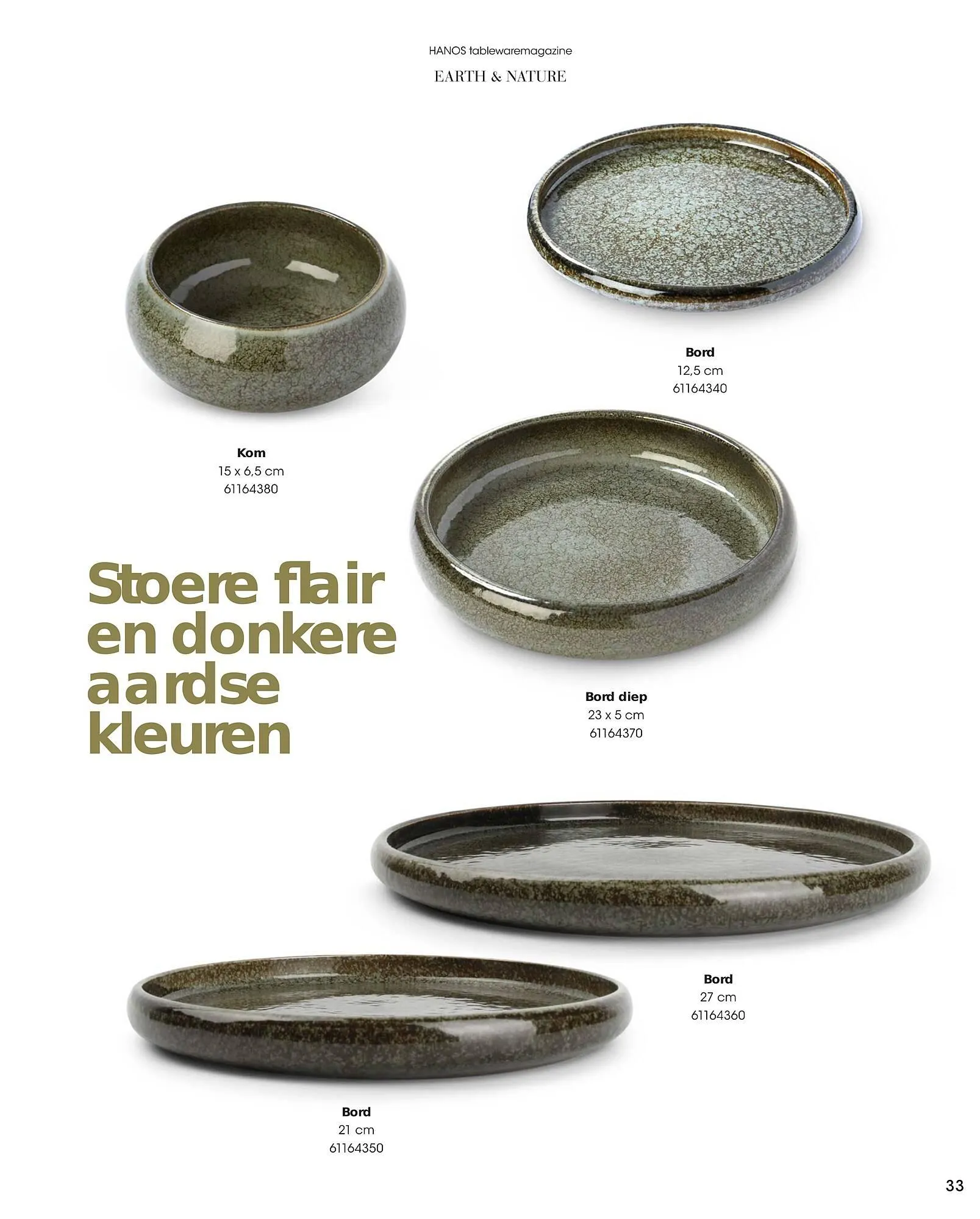HANOS Tableware Magazine 2023-2024 van 1 januari tot 30 april 2024 - Folder pagina 33
