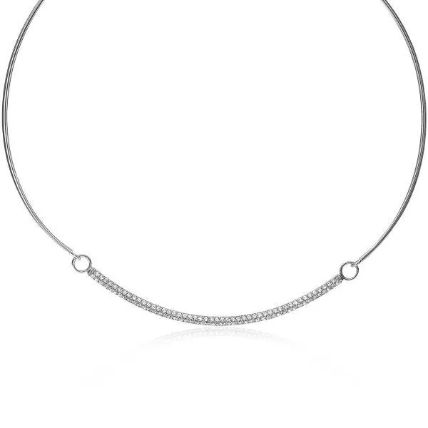 ZINZI zilveren spang collier witte zirconia's 42-45cm ZIC1945