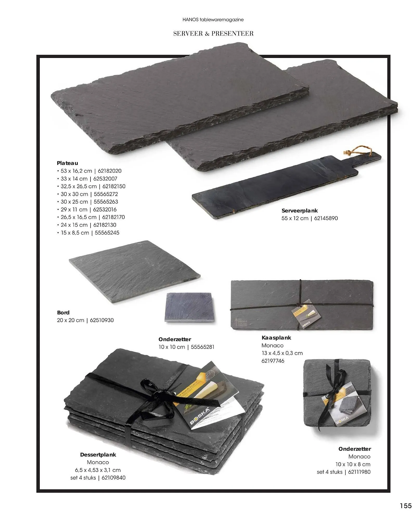 HANOS Tableware Magazine 2023-2024 van 1 januari tot 30 april 2024 - Folder pagina 155