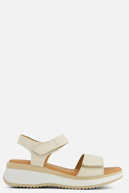 Sandalen wit Leer