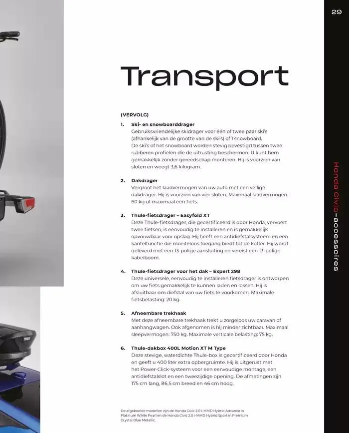 Civic Accessories van 19 november tot 30 juni 2025 - Folder pagina 29