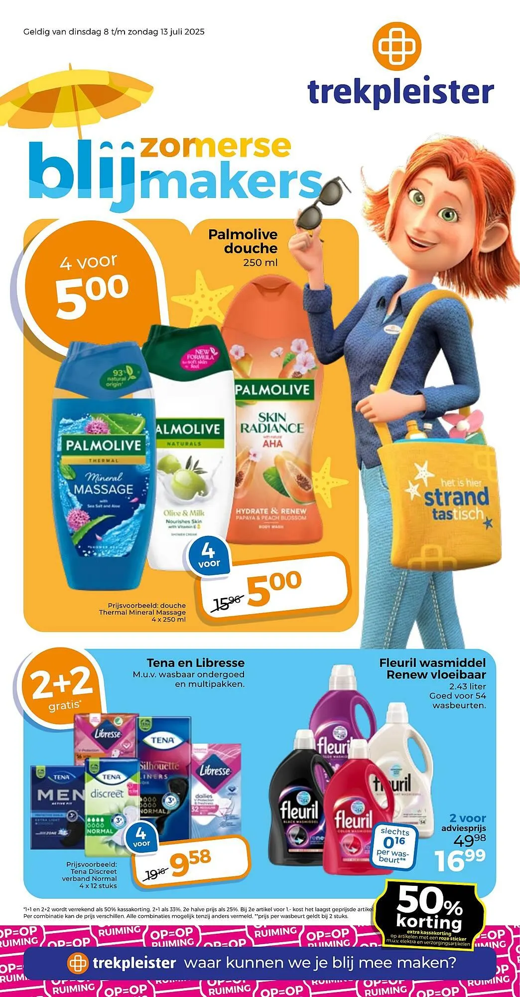 Trekpleister folder van 8 juli tot 13 juli 2025 - Folder pagina 1