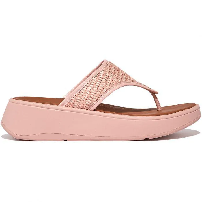 Fitflop F-Mode Woven-Raffia slipper dames pink salt