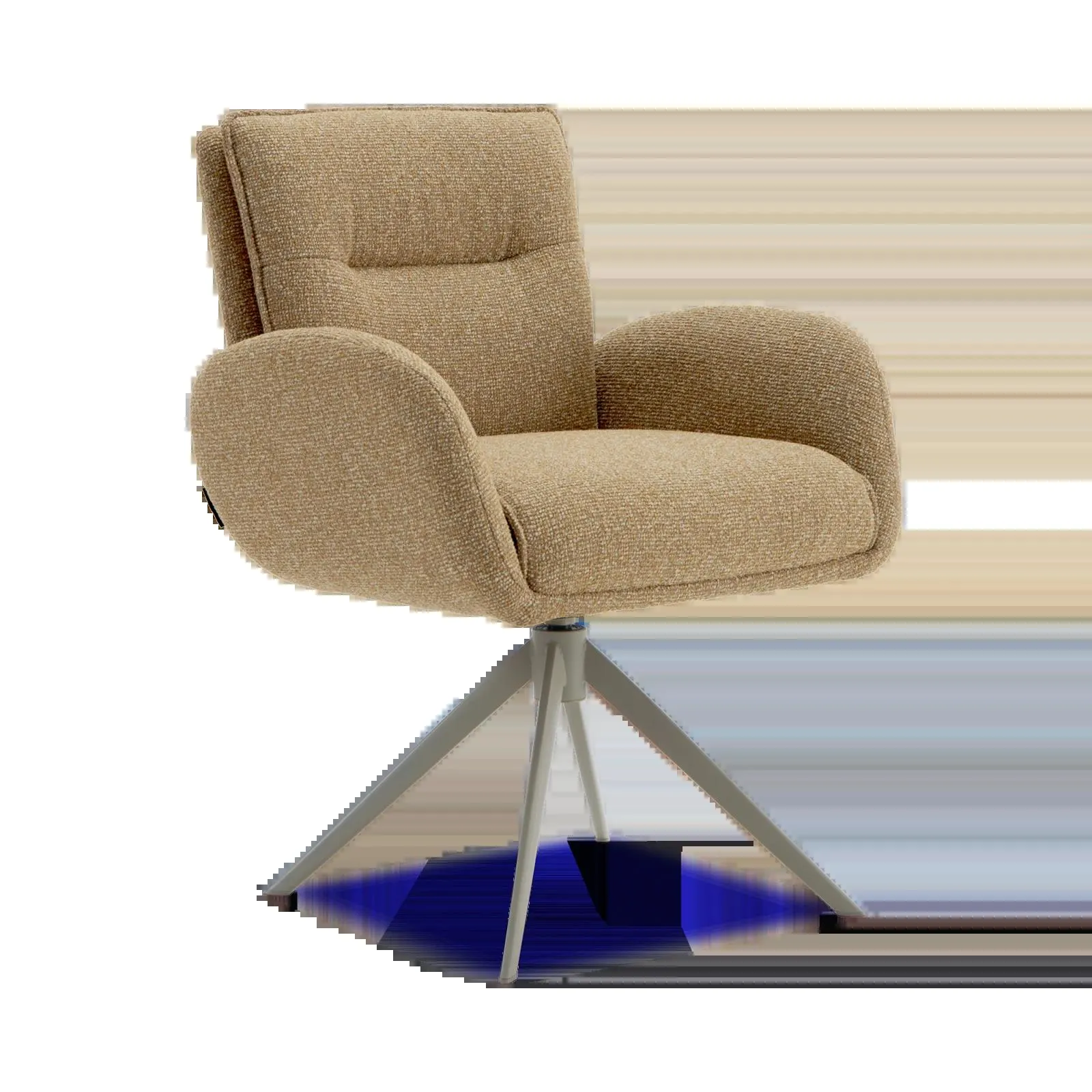 Armstoel Skye (poot draai: beige) - Lodge Curry