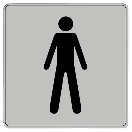 Pictogram van polystyreen ISO 7001 - Herentoilet