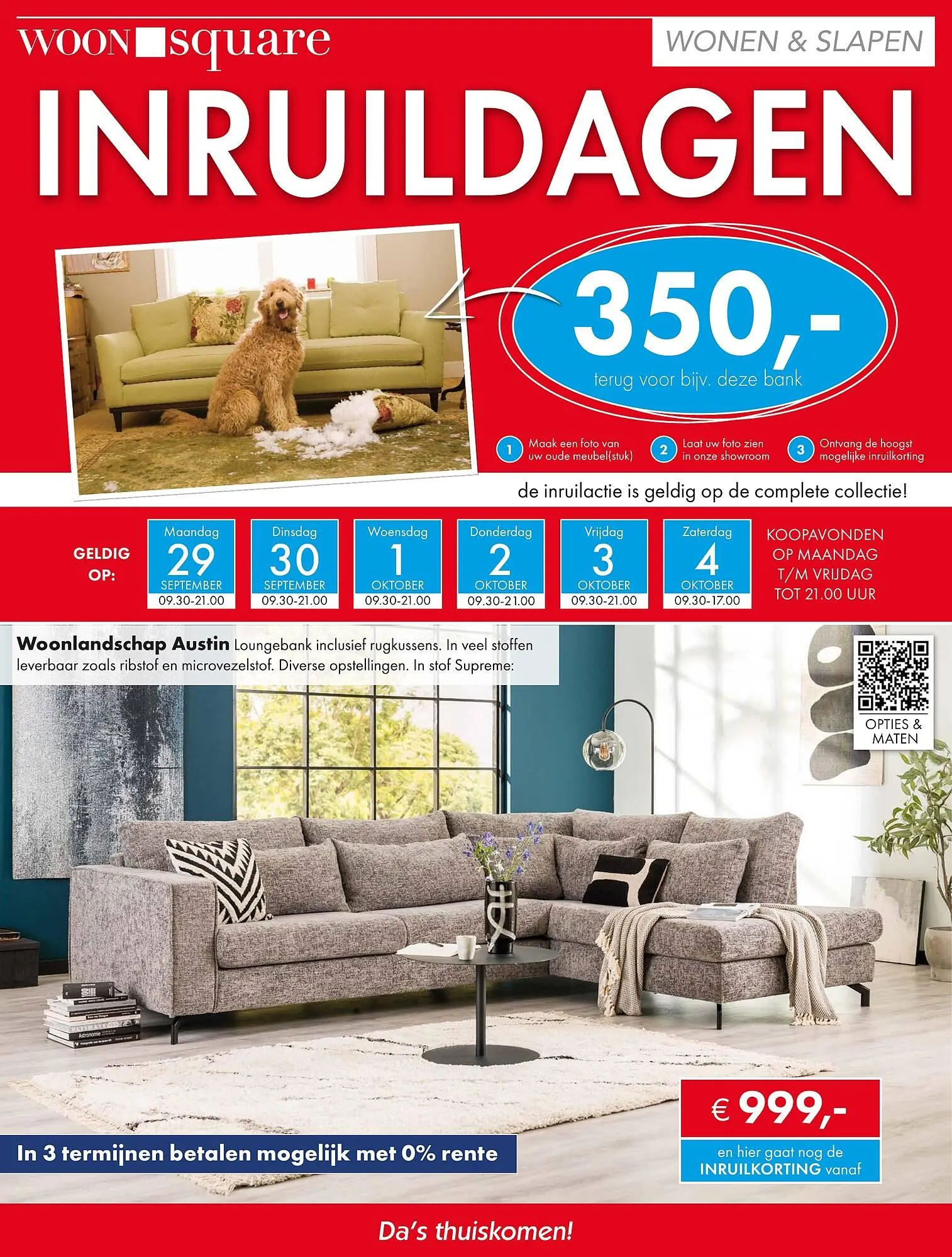 Woonsquare folder van 29 september tot 4 oktober 2025 - Folder pagina 1